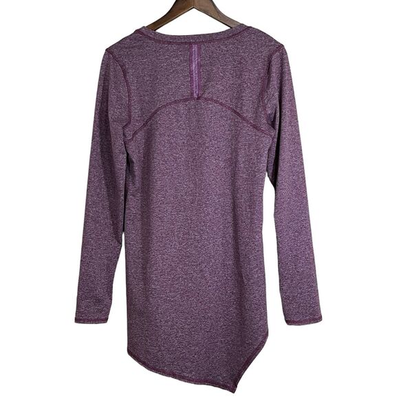Splendid Women Size L Active Fitted Top Long Sleeves Round Neck Uneven Hi-Lo Hem - Picture 6 of 14